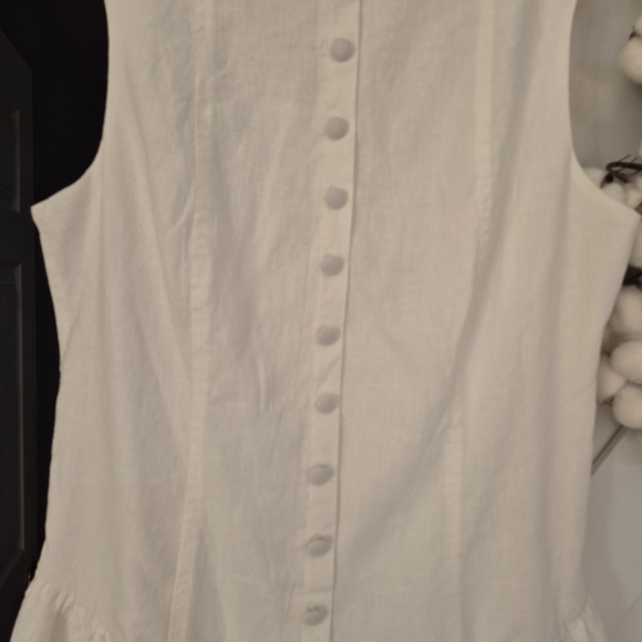 Wild Fable Women/girls White Linen Open Back Mini Dress NWOT - Picture 2 of 8
